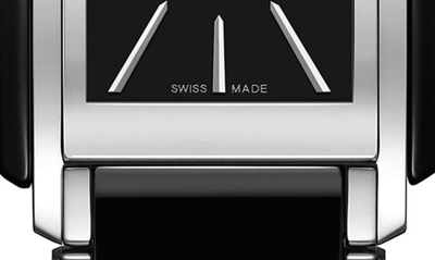 Rado Integral Ceramic Bracelet Watch, 22.7mm X 33.1mm In Black/silver