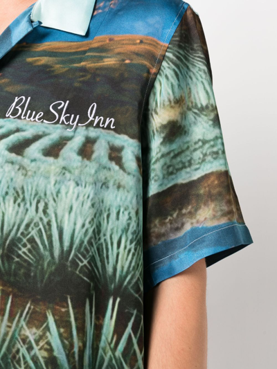 Shop Blue Sky Inn Camicia Agave Con Stampa Grafica In Green
