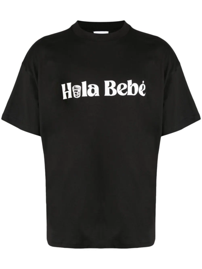 Shop Blue Sky Inn T-shirt Hola Bebé In Black