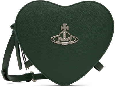 Shop Vivienne Westwood Green Louise Heart Bag In M405 Green