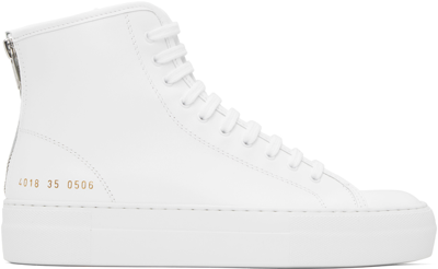 Shop Common Projects White Tournament Super High Sneakers In 0506 White
