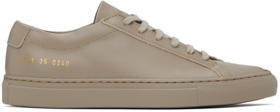 Shop Common Projects Taupe Achilles Low Sneakers In 0240 Taupe