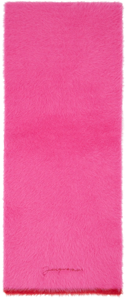 Shop Jacquemus Pink Le Papier 'l'écharpe Neve' Scarf In 430 Pink