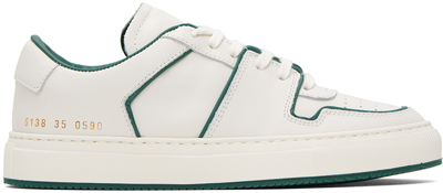 Shop Common Projects White Decades Low Sneaker In 0590 White/green