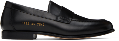 Shop Common Projects Black Flat Loafers In 7547 Black
