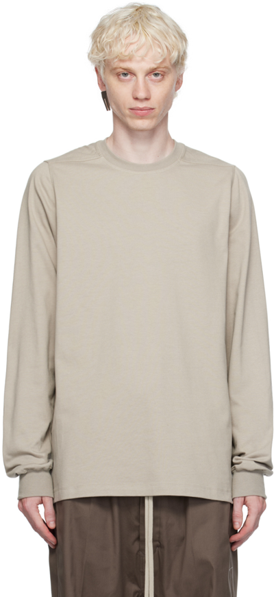 Shop Rick Owens Off-white Crewneck Sweatshirt In 08 Pearl