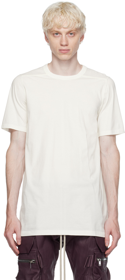 Shop Rick Owens Off-white Level T-shirt In 11 Milk