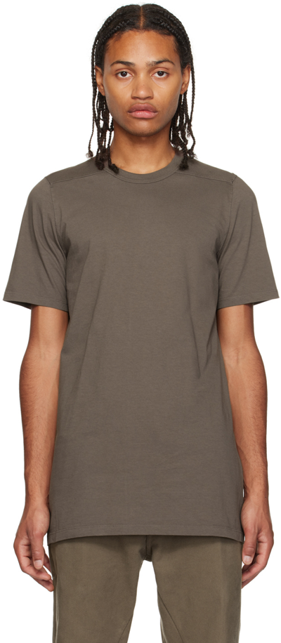 Shop Rick Owens Gray Edfu Level T-shirt In 34 Dust