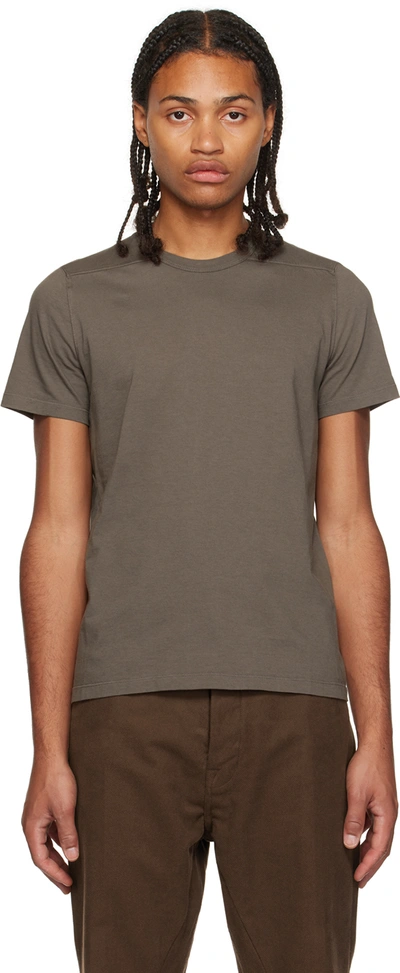 Shop Rick Owens Gray Short Level T-shirt In 34 Dust