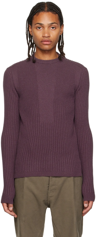 Shop Rick Owens Purple Fisherman Sweater In 33 Amethyst