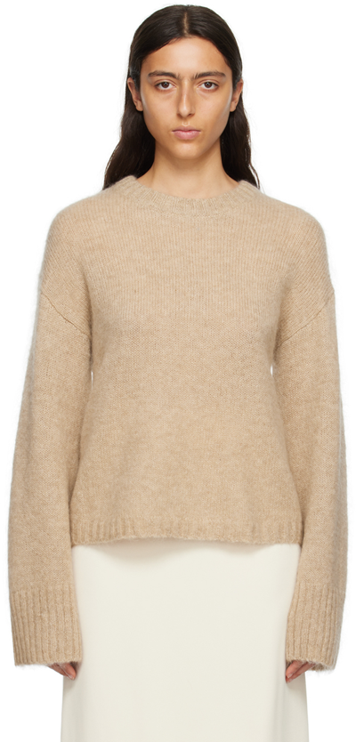 Shop By Malene Birger Beige Cierra Sweater In 18t Twill Beige