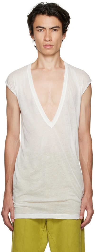 Shop Rick Owens Off-white Dylan T-shirt In 11 Milk