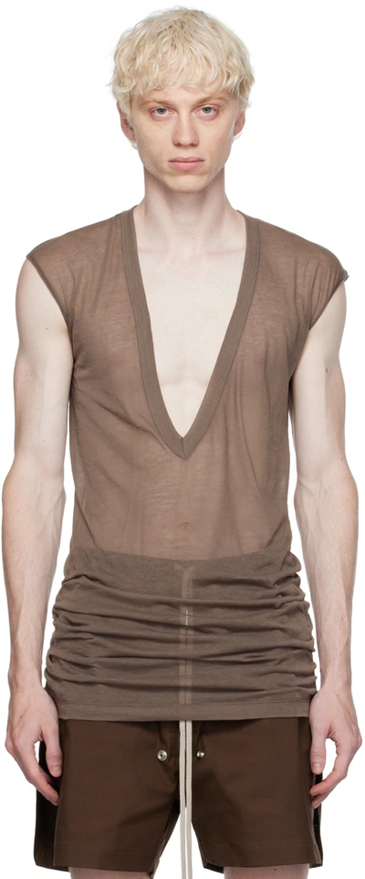 Shop Rick Owens Gray Dylan T-shirt In 34 Dust