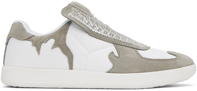 Youths In Balaclava White & Gray Yat Sneakers In White