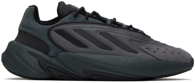 Shop Adidas Originals Black & Gray Ozelia Sneakers In Carbon/core Black/gr