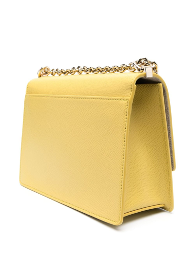 Shop Furla Logo-buckle Shoulder Bag In Yellow