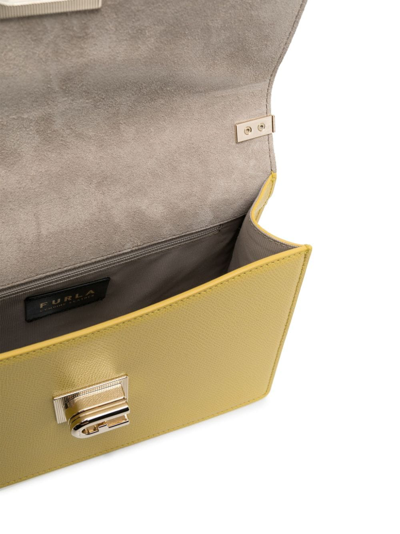 Furla Logo-buckle Shoulder Bag In Yellow