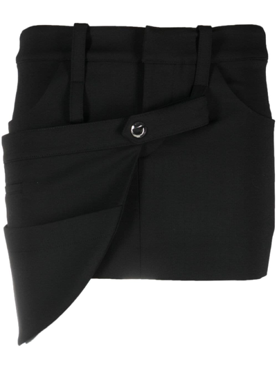 Shop Coperni Strap-detail Mini Skirt In Black