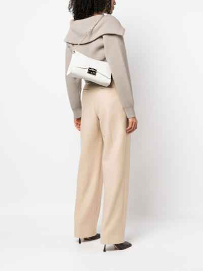 Furla Metropolis Leather Shoulder Bag In Neutrals