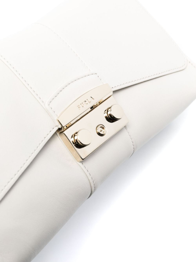Furla Metropolis Leather Shoulder Bag In Neutrals