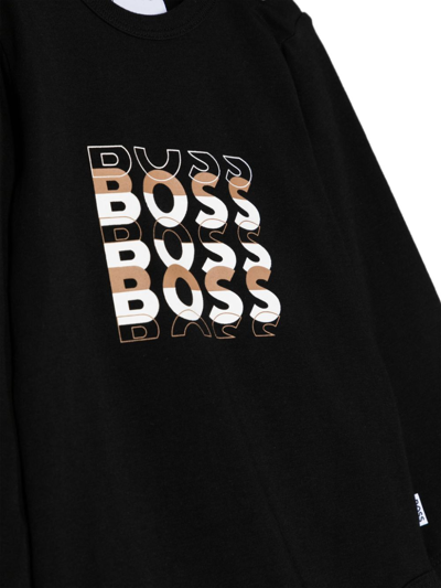 Shop Bosswear Logo-print Romper Set In Black