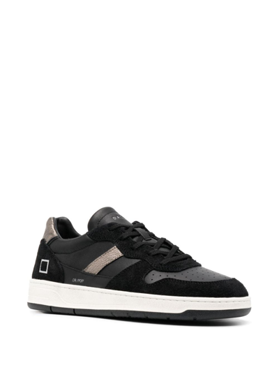 Shop Date Court 2.0 Leather Sneakers In Black