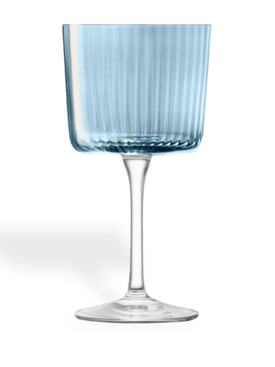 Shop Lsa International Gems Wine Glass (set Of Four) In Blue