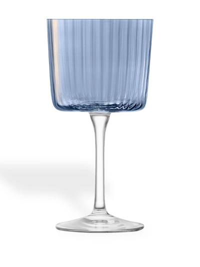 Shop Lsa International Gems Wine Glass (set Of Four) In Blue