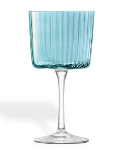 Shop Lsa International Gems Wine Glass (set Of Four) In Blue