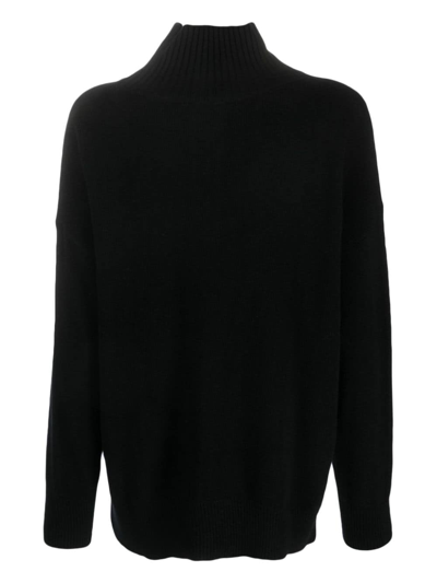 Shop Roberto Collina High-neck Wool-cashmere Jumper In Black