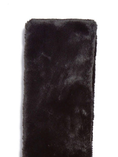 Apparis Abby Faux-fur Scarf Set In Black