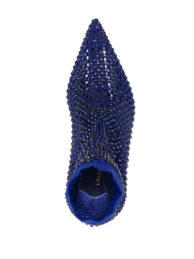 Shop Le Silla Gilda 115mm Crystal-embellished Pumps In Blue