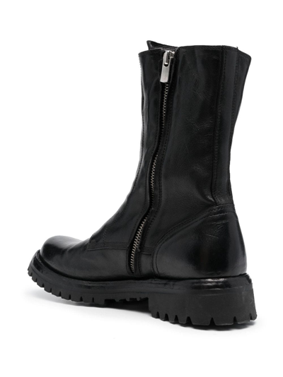 Officine Creative Loraine Zip-up Leather Boots In Black