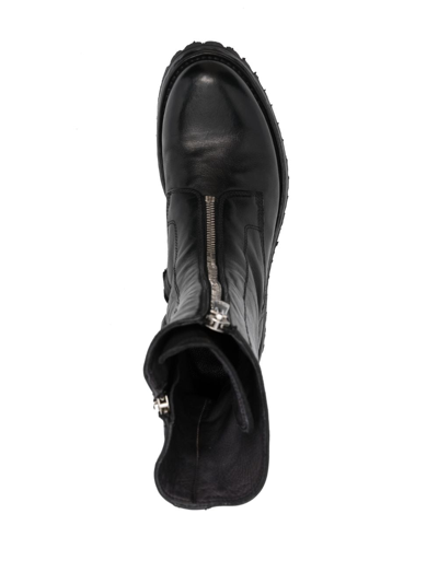 Shop Officine Creative Loraine Zip-up Leather Boots In Black