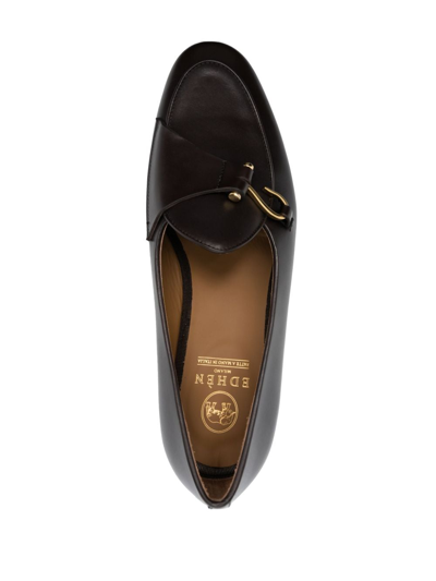 Shop Edhen Milano Comporta Leather Loafers In Brown