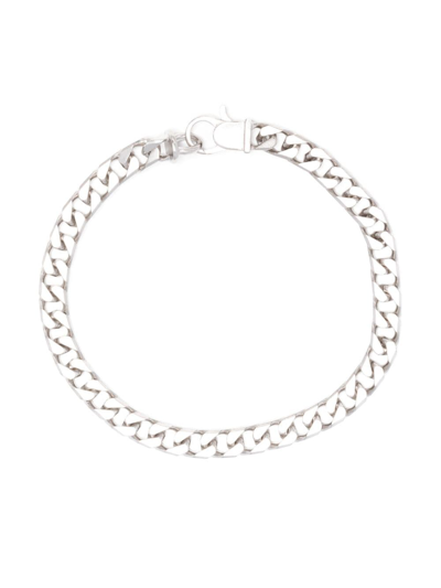 Shop Tom Wood Frankie Curb-chain Bracelet In Silver