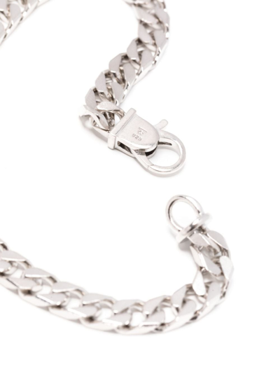 Shop Tom Wood Frankie Curb-chain Bracelet In Silver