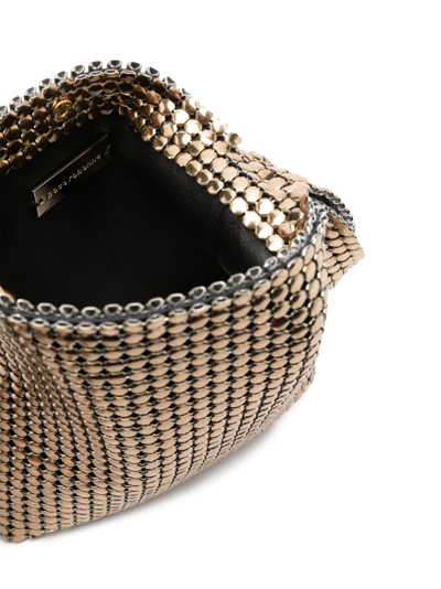 Rabanne Square Pixel Metallic-mesh Shoulder Bag In Gold