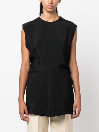 Studio Nicholson Garda Gathered Tank Top In Black