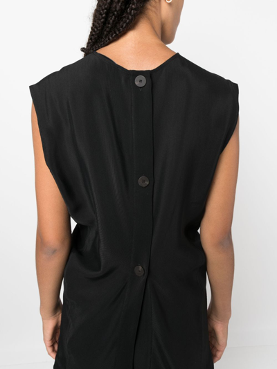 Studio Nicholson Garda Gathered Tank Top In Black