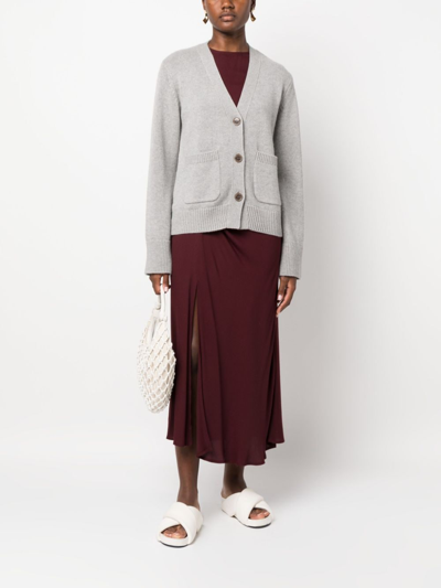 Lisa Yang V-neck Cashmere Cardigan In Grey