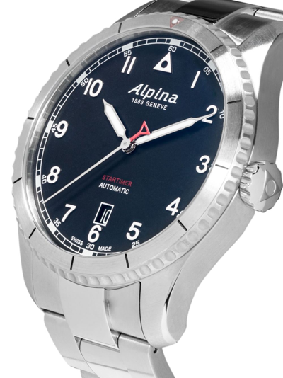 Shop Alpina Startimer Pilot Automatic 41mm In Silver