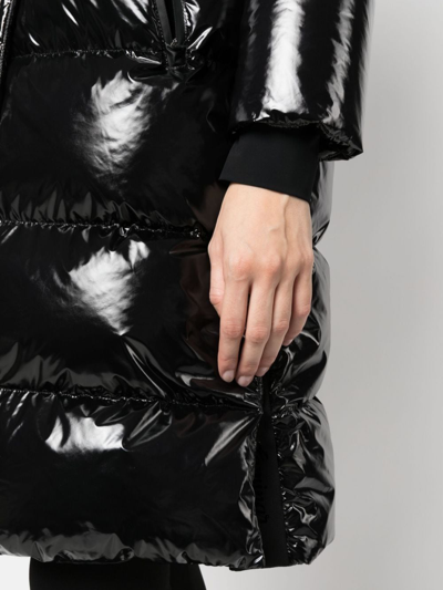 Herno Laminar Hooded Padded Coat In Black