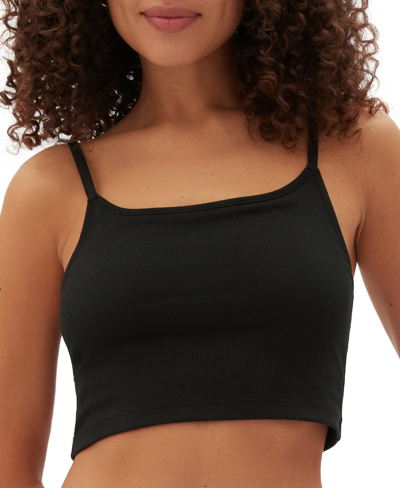 Shop Gap Body Women's Logo Comfort Cropped Bralette Gpw01042 In True Black