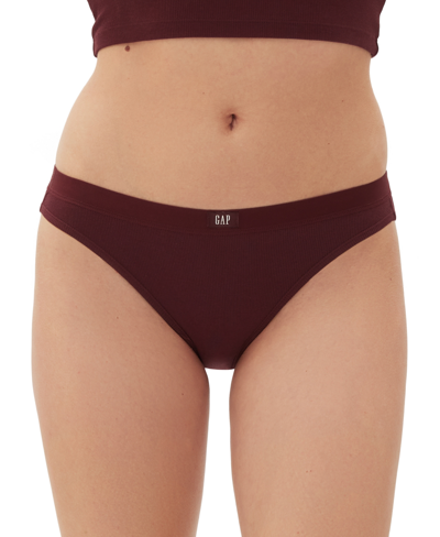 Shop Gap Body Women's Logo Comfort Bikini Underwear Gpw01075 In Windsor Wine