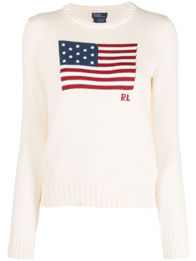 Shop Polo Ralph Lauren Usa-flag Knit Jumper