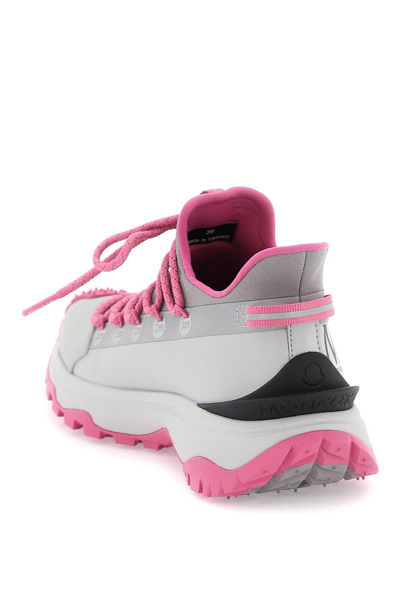 Shop Moncler 'trailgrip Lite 2' Sneakers In Grey,pink