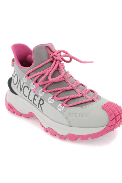 Shop Moncler 'trailgrip Lite 2' Sneakers In Grey,pink
