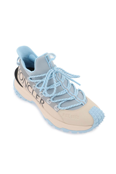 Shop Moncler 'trailgrip Lite 2' Sneakers In White,light Blue