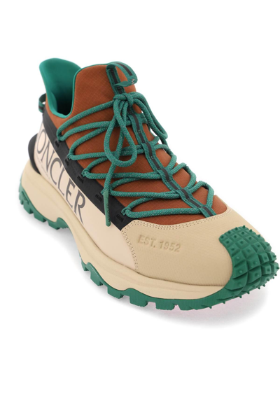 Shop Moncler 'trailgrip Lite 2' Sneakers In Beige,brown,green